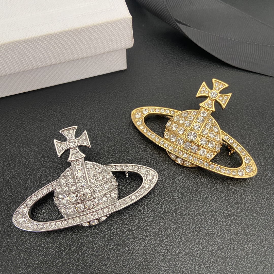 Dupe Vivienne Westwood Large Saturn Brooch