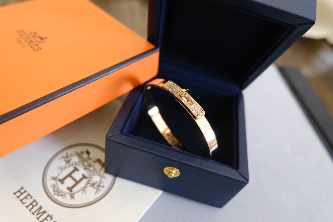 Dupe Hermes Kelly Pave Bracelet Bangle