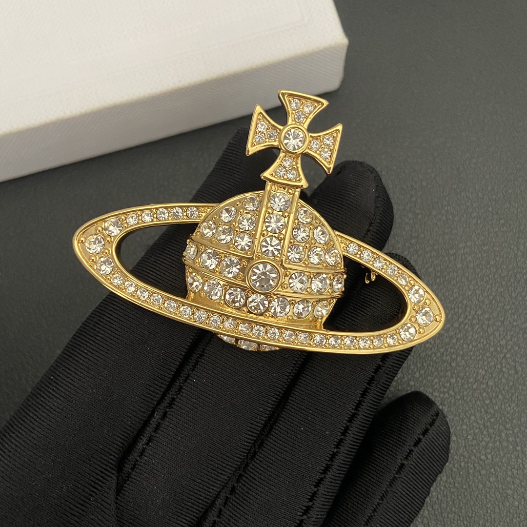 Dupe Vivienne Westwood Large Saturn Brooch