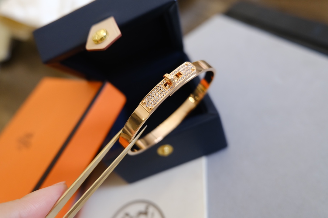 Dupe Hermes Kelly Pave Bracelet Bangle