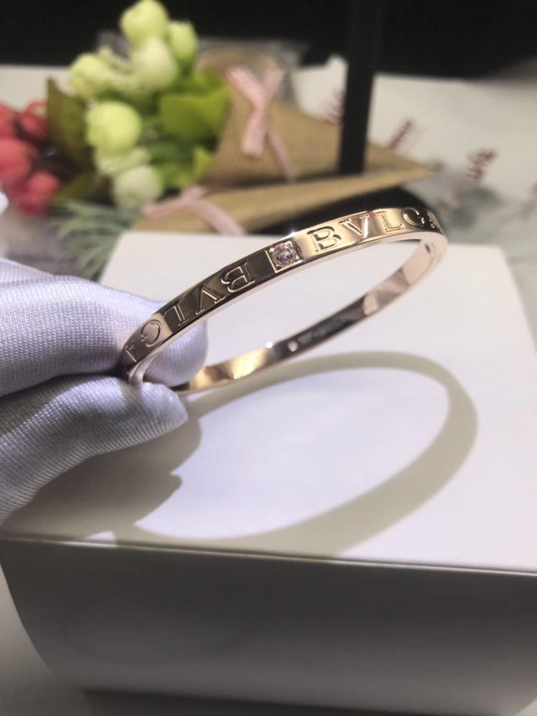 Dupe Bvlgari B.zero1 Ring with Debossed Monogram