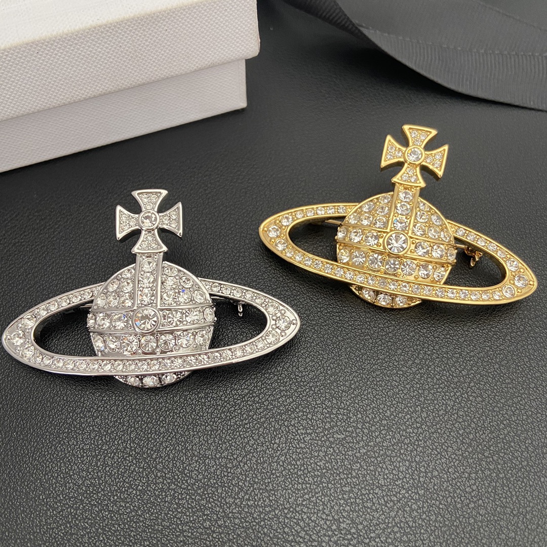 Dupe Vivienne Westwood Large Saturn Brooch