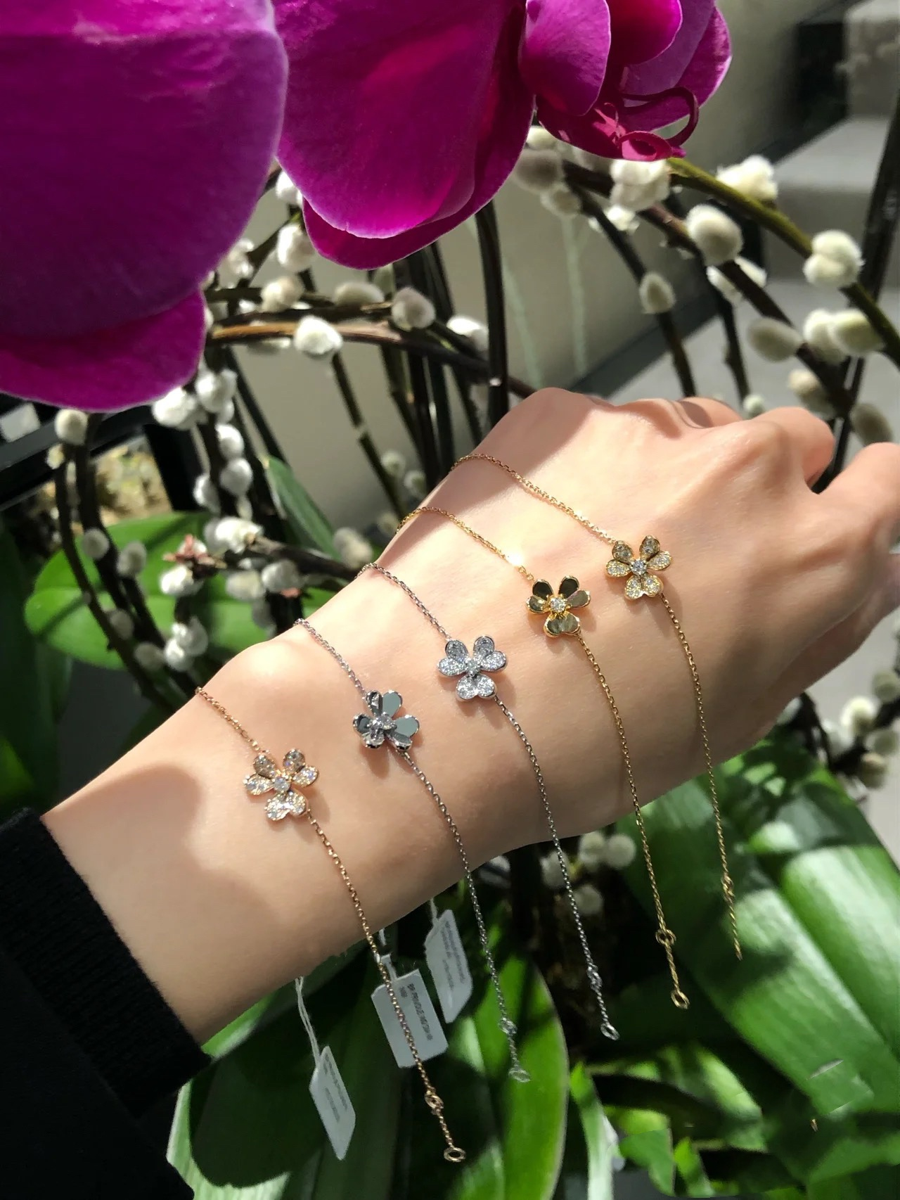 Dupe Van Cleef & Arpels Frivole Flora Bracelets