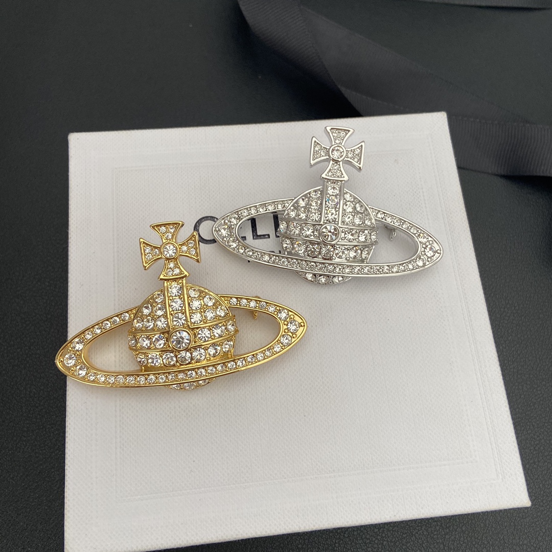 Dupe Vivienne Westwood Large Saturn Brooch