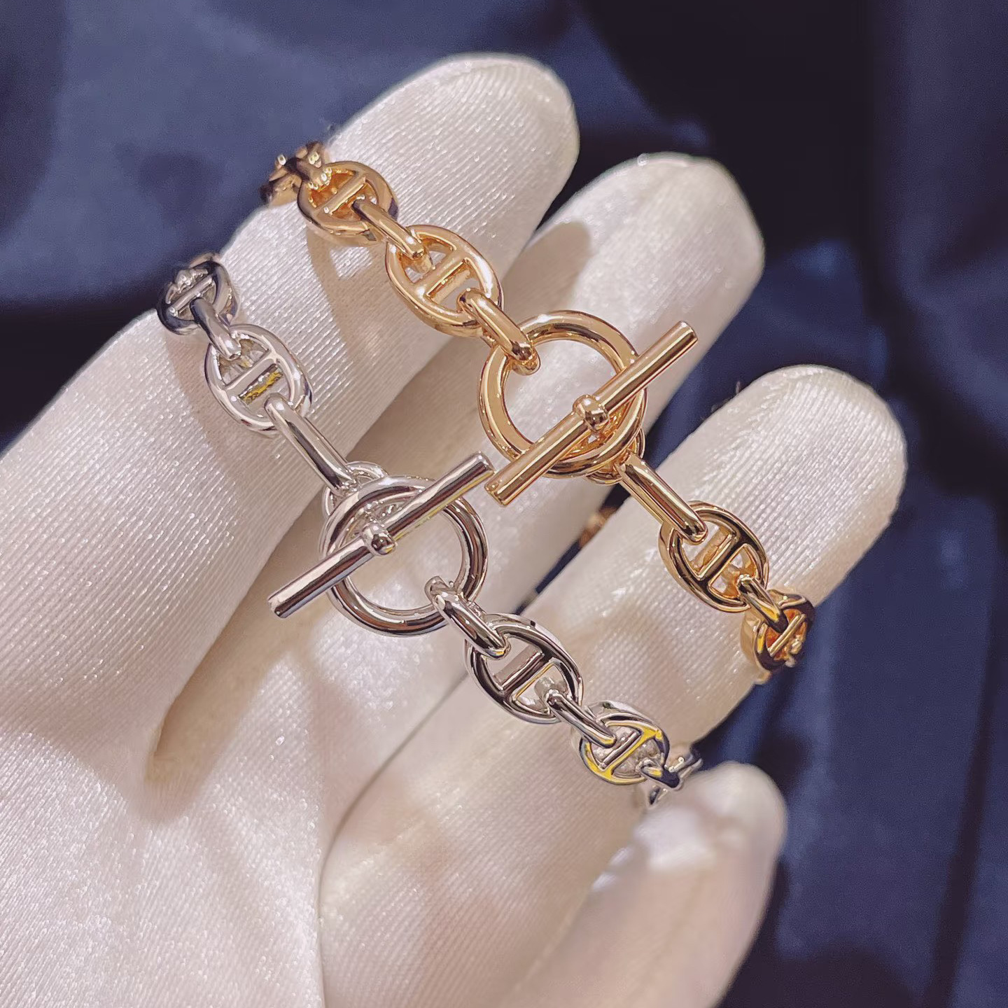 Dupe Hermes Chaine D'ancre Enchainee Bracelet Bangle