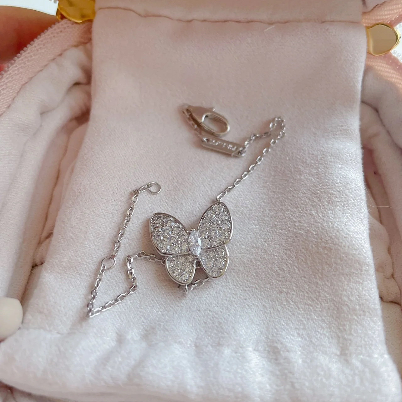 Dupe Van Cleef & Arpels Fauna Sweet Diamond Butterfly Bracelet, 1 Motif