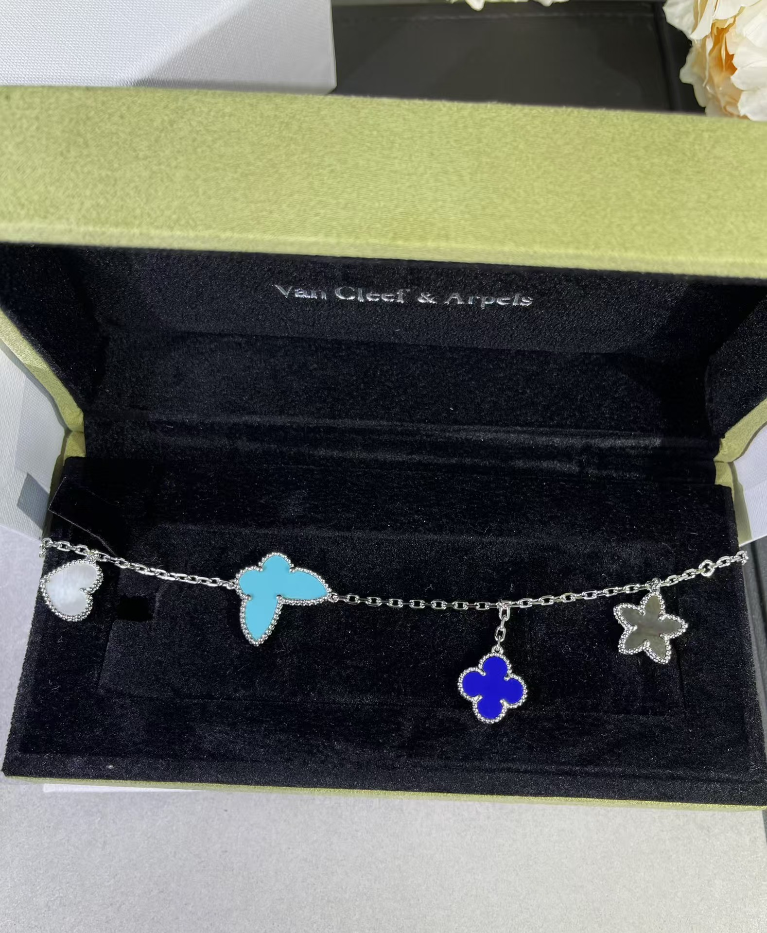 Dupe Van Cleef & Arpels Limited Version Lucky Alhambra Bracelet, 4 Motifs