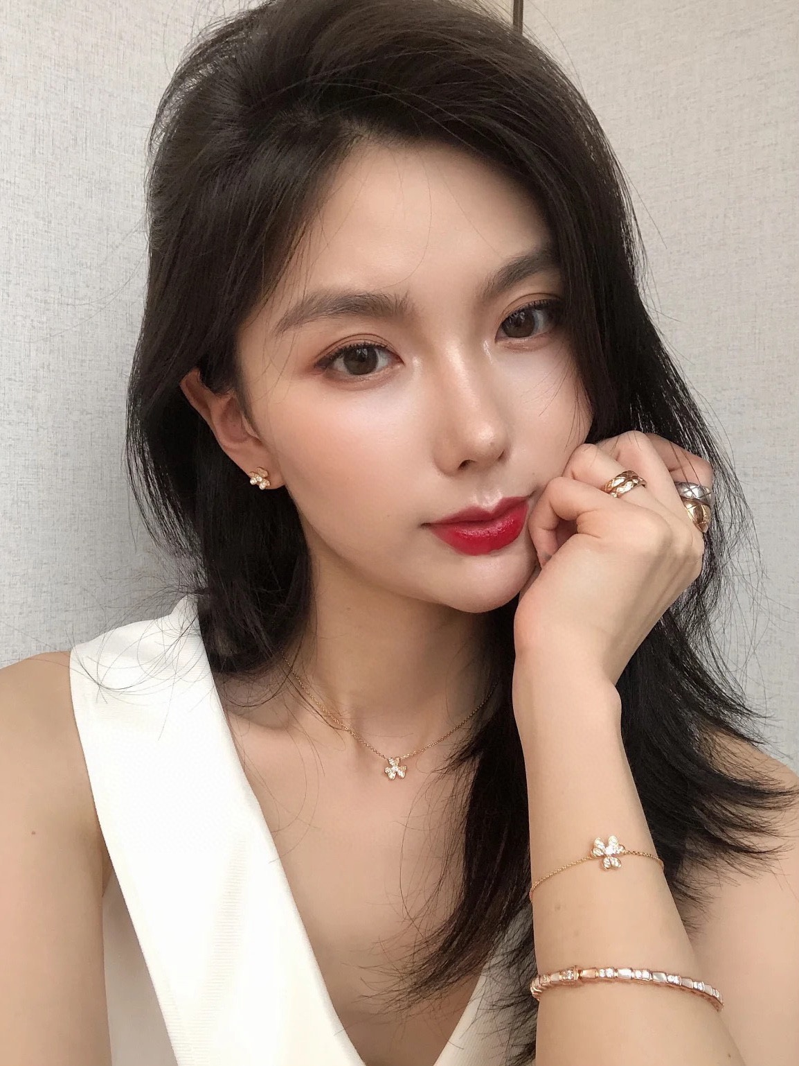 Dupe Van Cleef & Arpels Flora Earrings Bracelet Necklace, 1 Motif