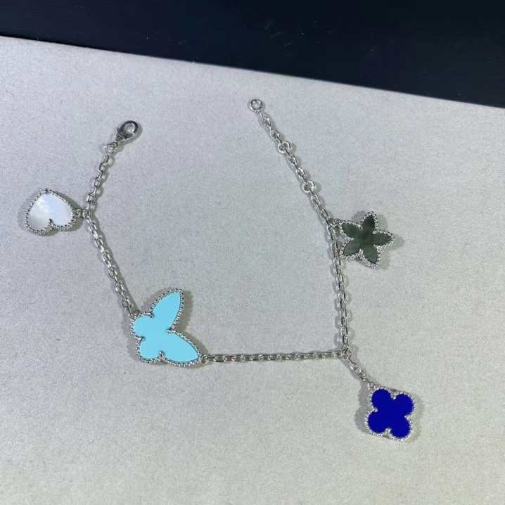 Dupe Van Cleef & Arpels Limited Version Lucky Alhambra Bracelet, 4 Motifs