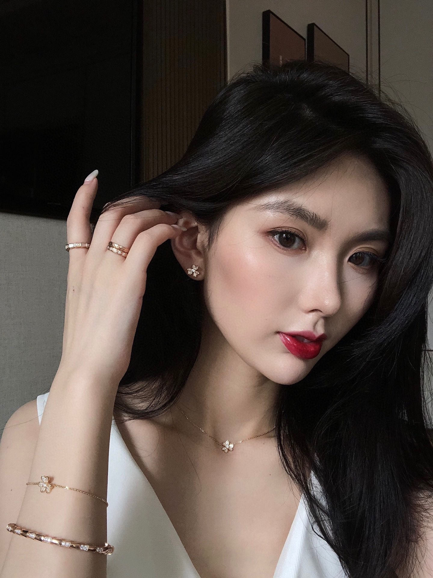 Dupe Van Cleef & Arpels Flora Earrings Bracelet Necklace, 1 Motif