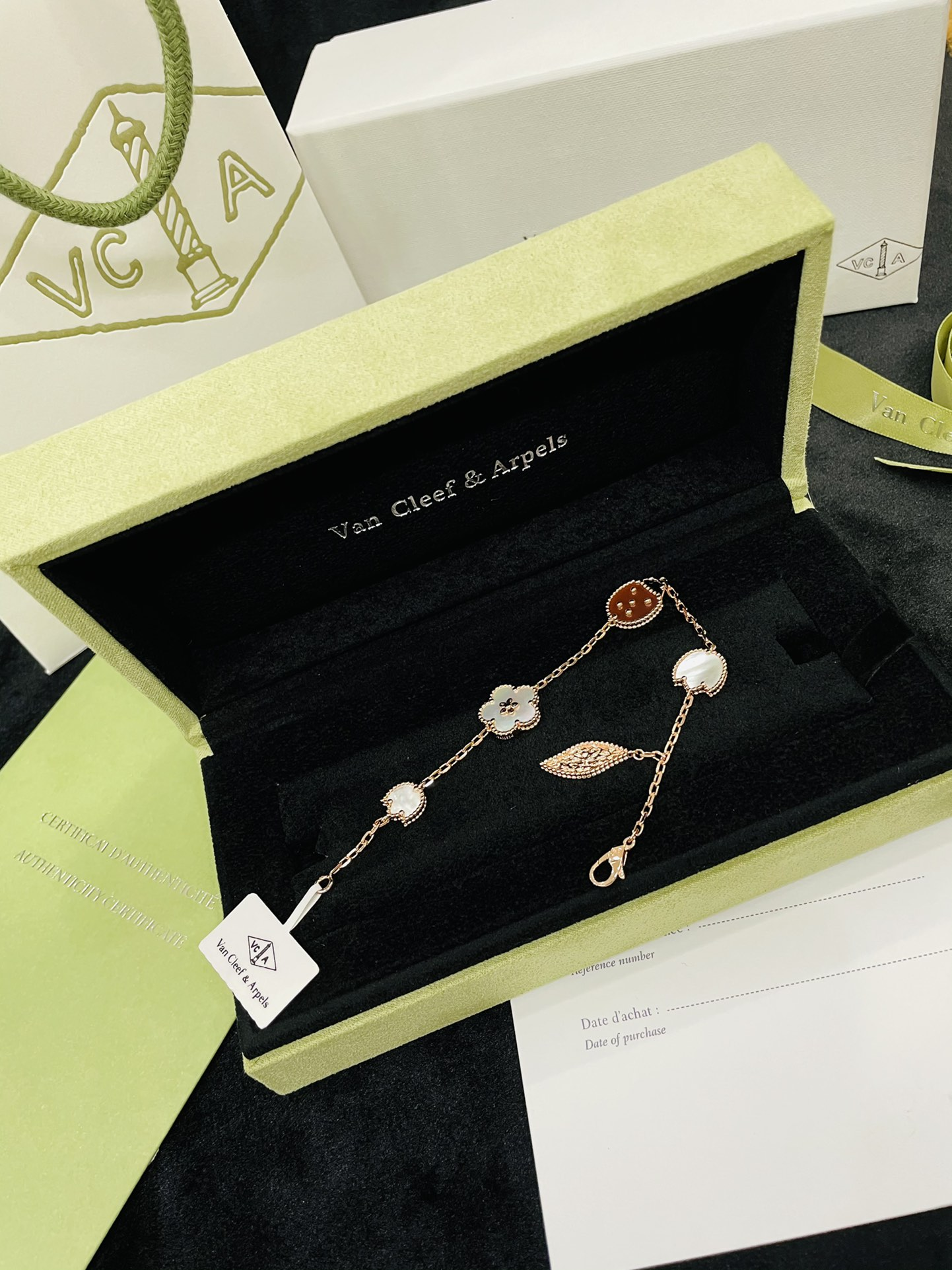 Dupe Van Cleef & Arpels Fauna Ladybug Lucky Spring Bracelet, 5 Motifs