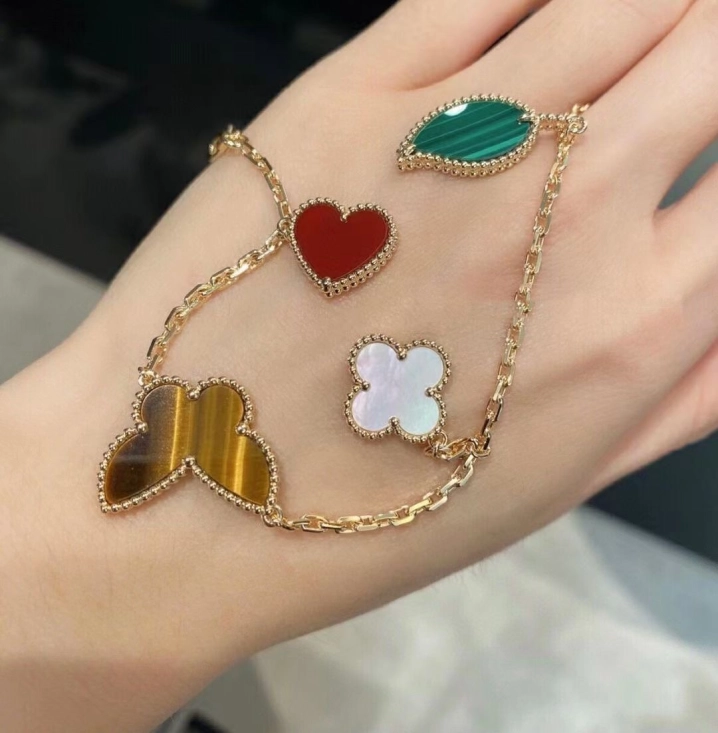 Dupe Van Cleef & Arpels Limited Version Lucky Alhambra Bracelet 4 Motifs