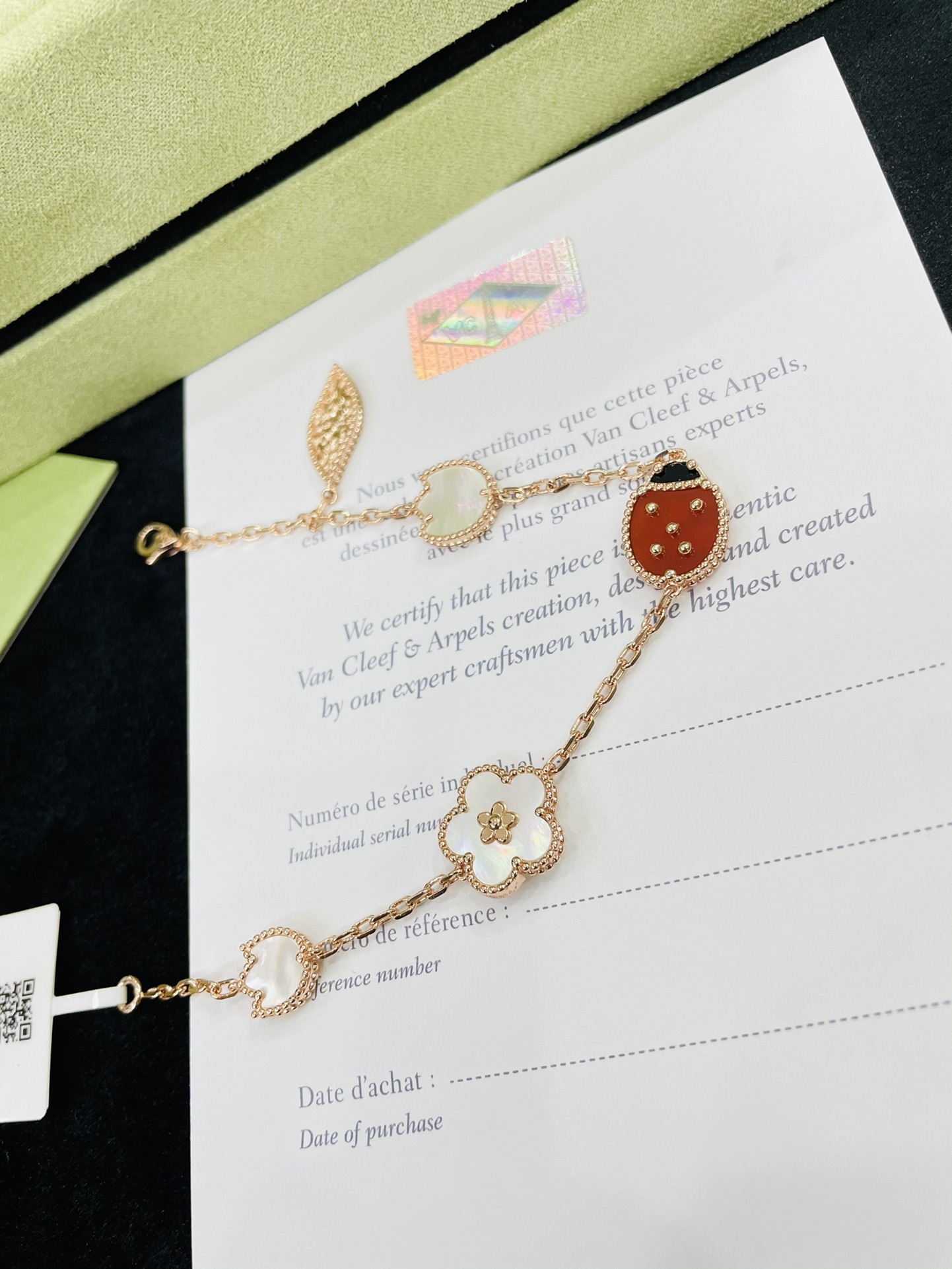 Dupe Van Cleef & Arpels Fauna Ladybug Lucky Spring Bracelet, 5 Motifs