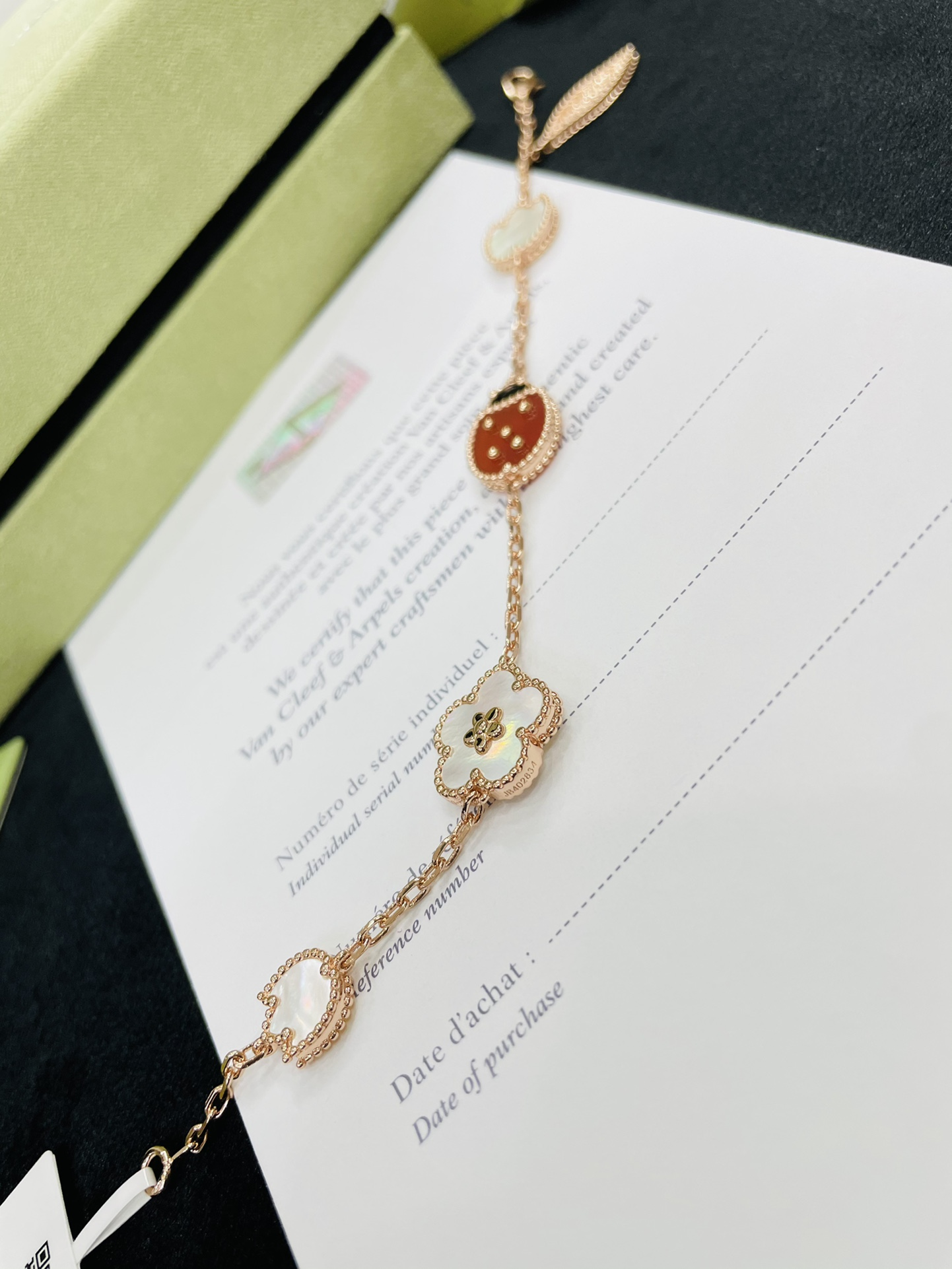 Dupe Van Cleef & Arpels Fauna Ladybug Lucky Spring Bracelet, 5 Motifs