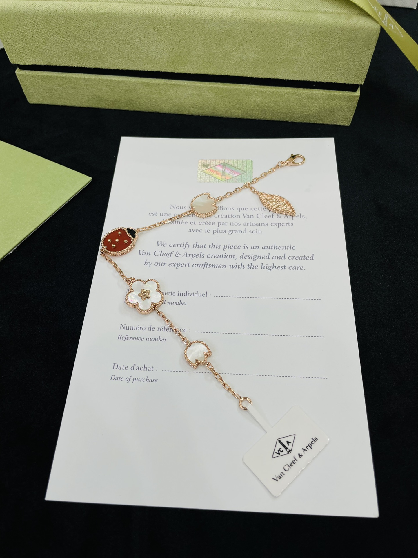 Dupe Van Cleef & Arpels Fauna Ladybug Lucky Spring Bracelet, 5 Motifs