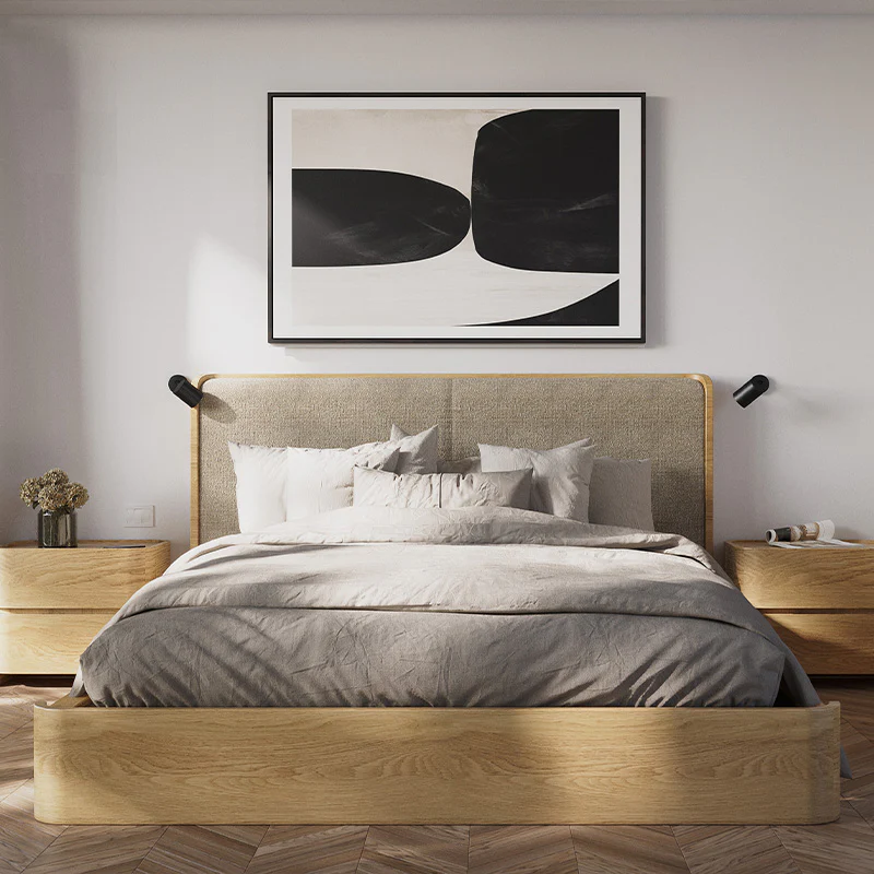 Brodie King Bed - Oak