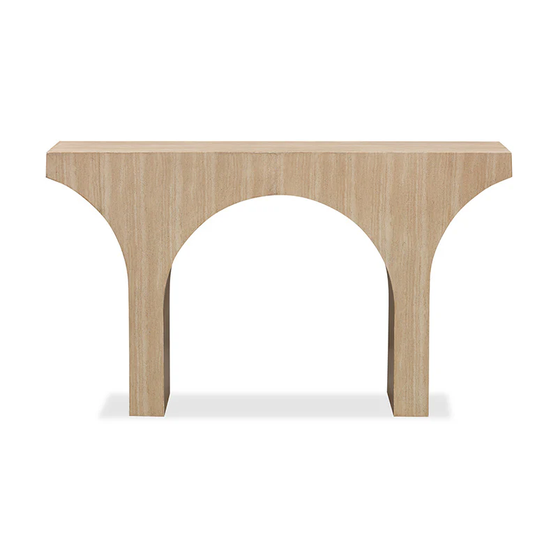 Verge Console Table - Travertine Finish