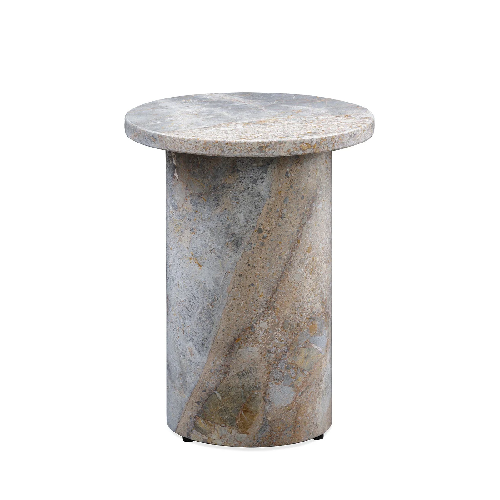 Curve Marble Side Table - Earth Marble