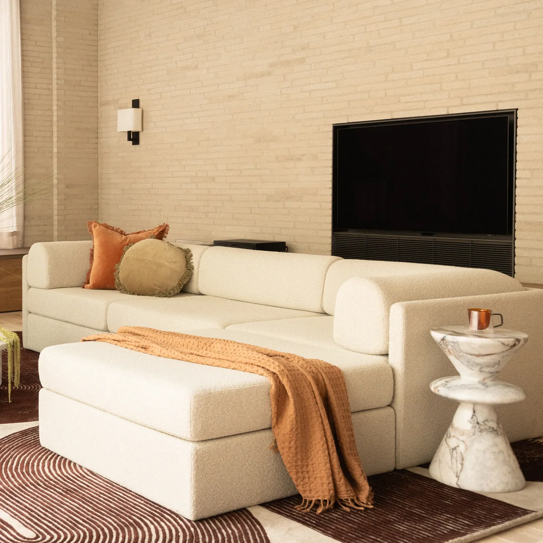 Addy 4 Seater Chaise Sofa - Copenhagen Grey