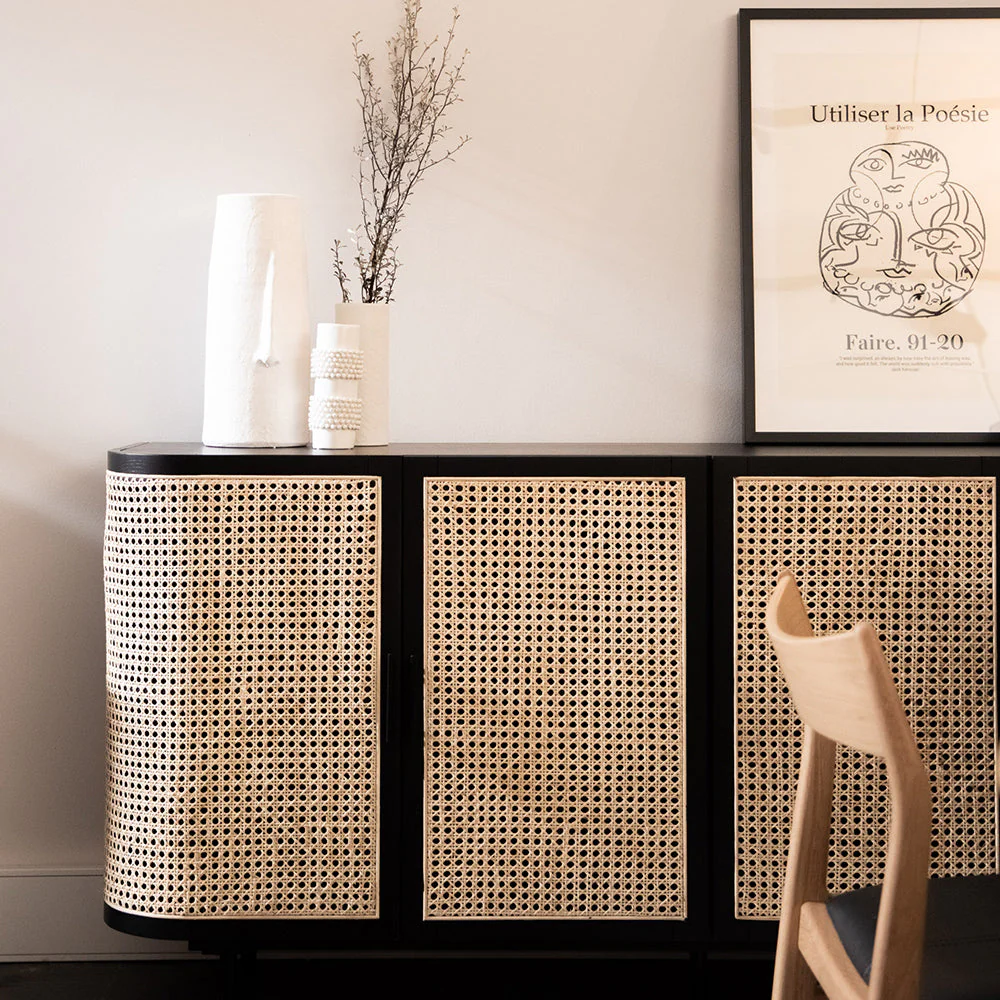 Embrace Rattan Sideboard 180 cm - Black