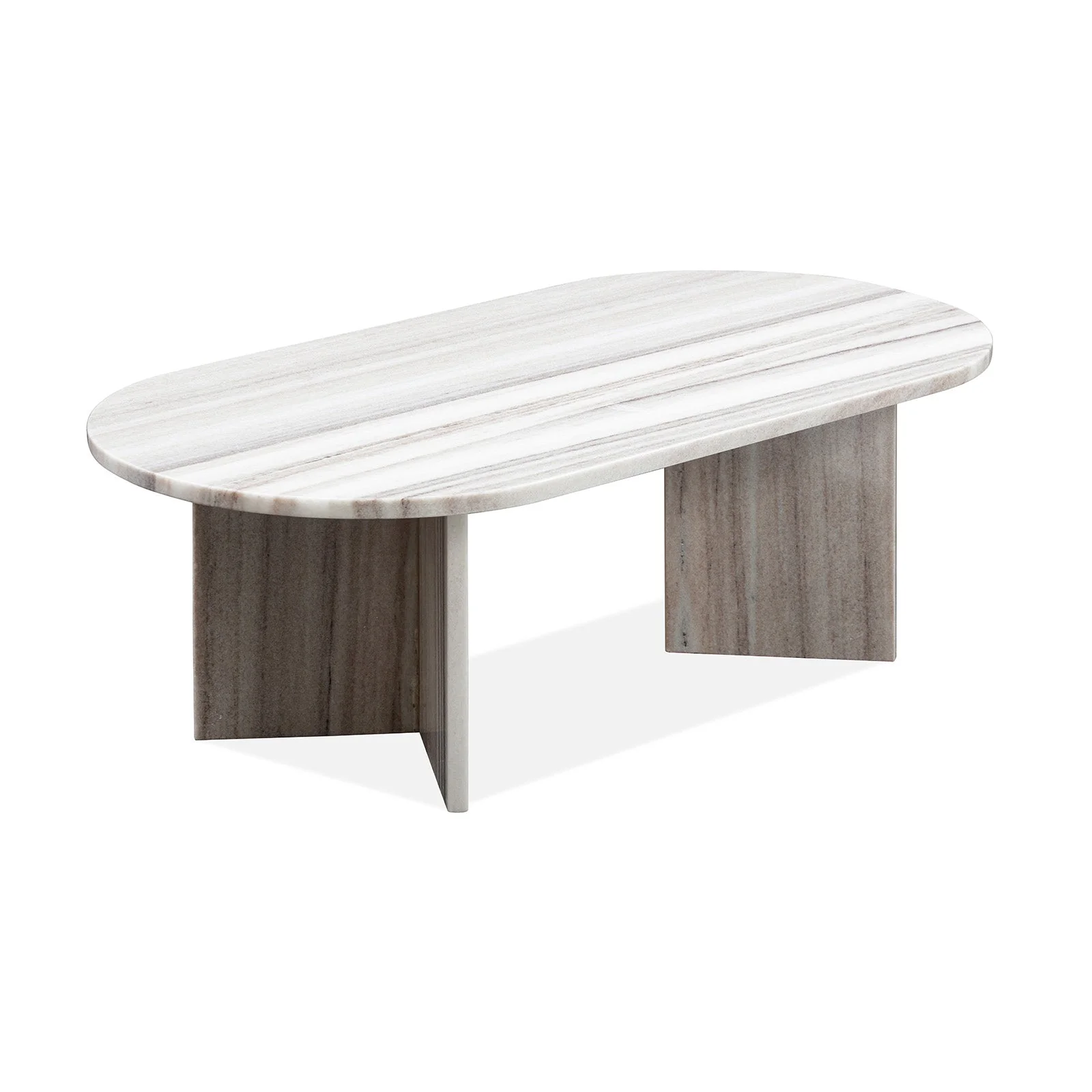 Edge Oval Coffee Table - Sand Granite