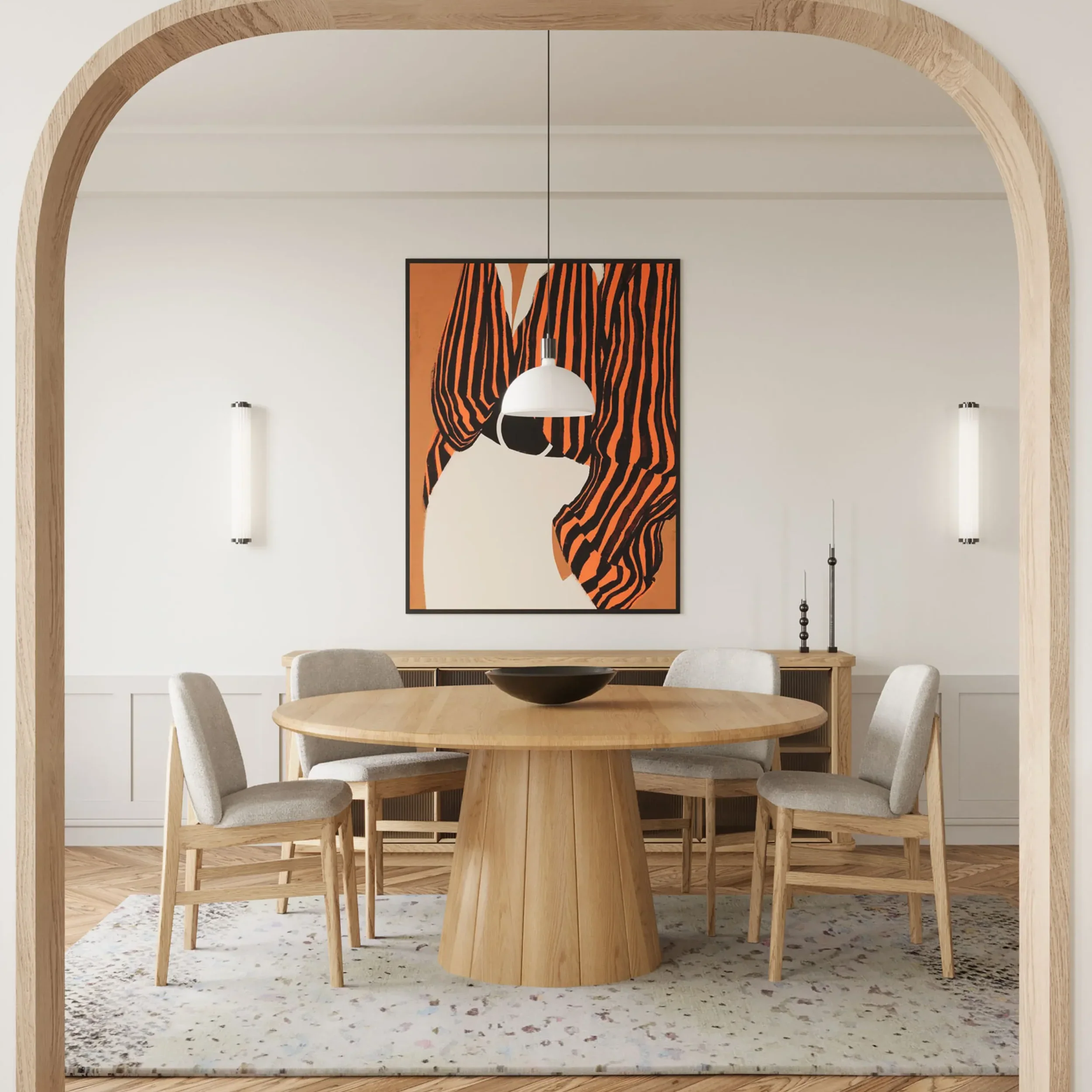 Elliot Round Dining Table 120cm - Oak