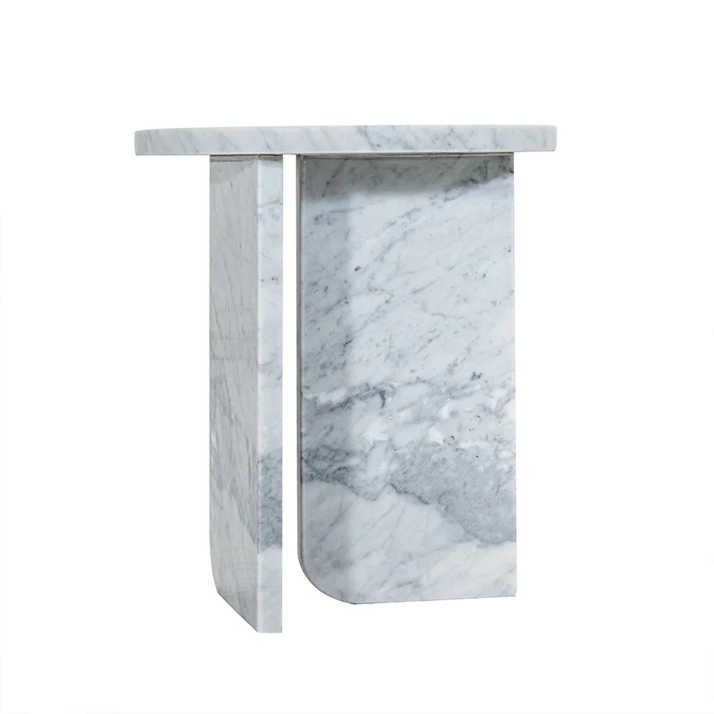 Mimic Side Table - Grey Carrara