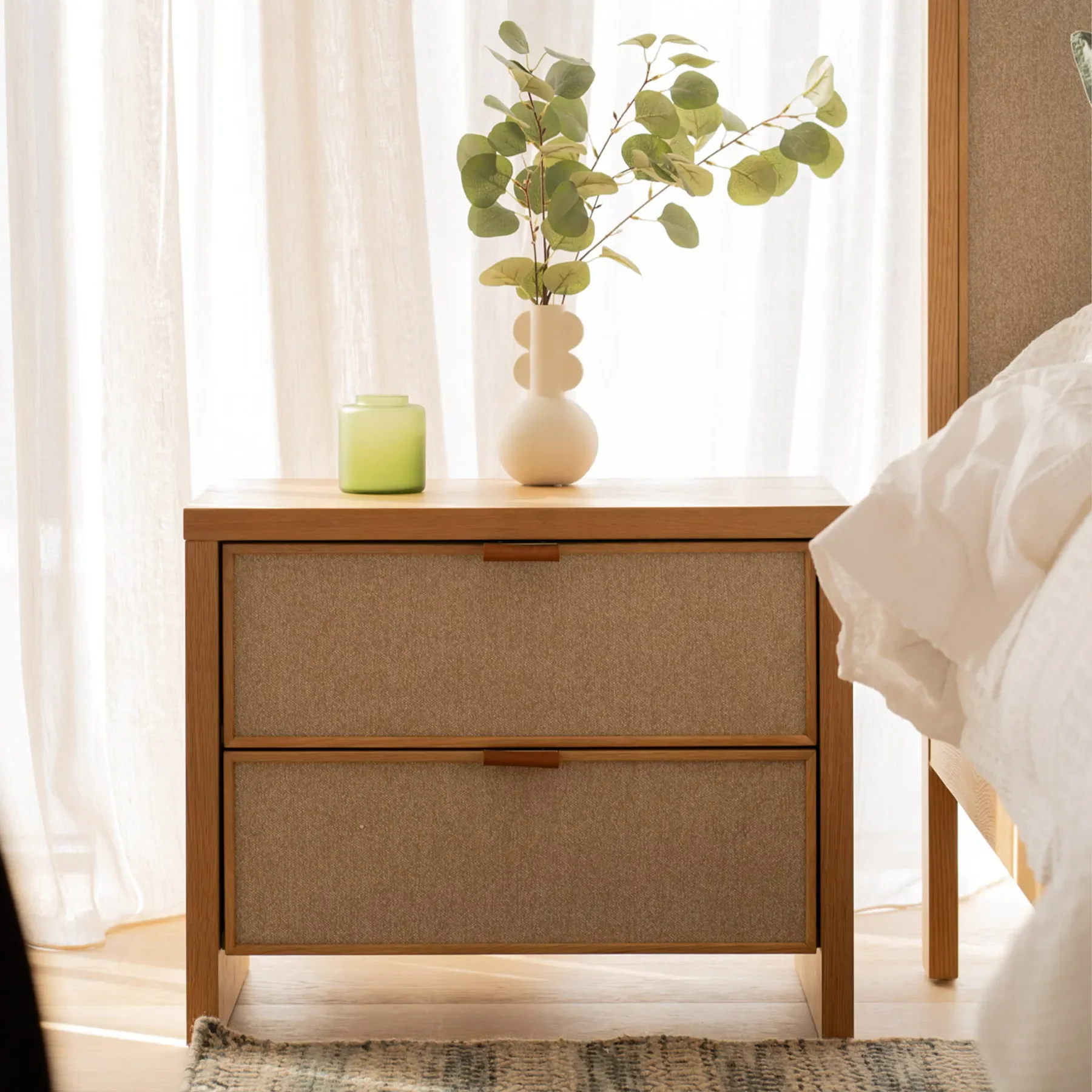 Peggy Bedside Table - Oak