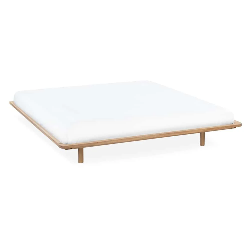 Serene Queen Bed Base - Oak