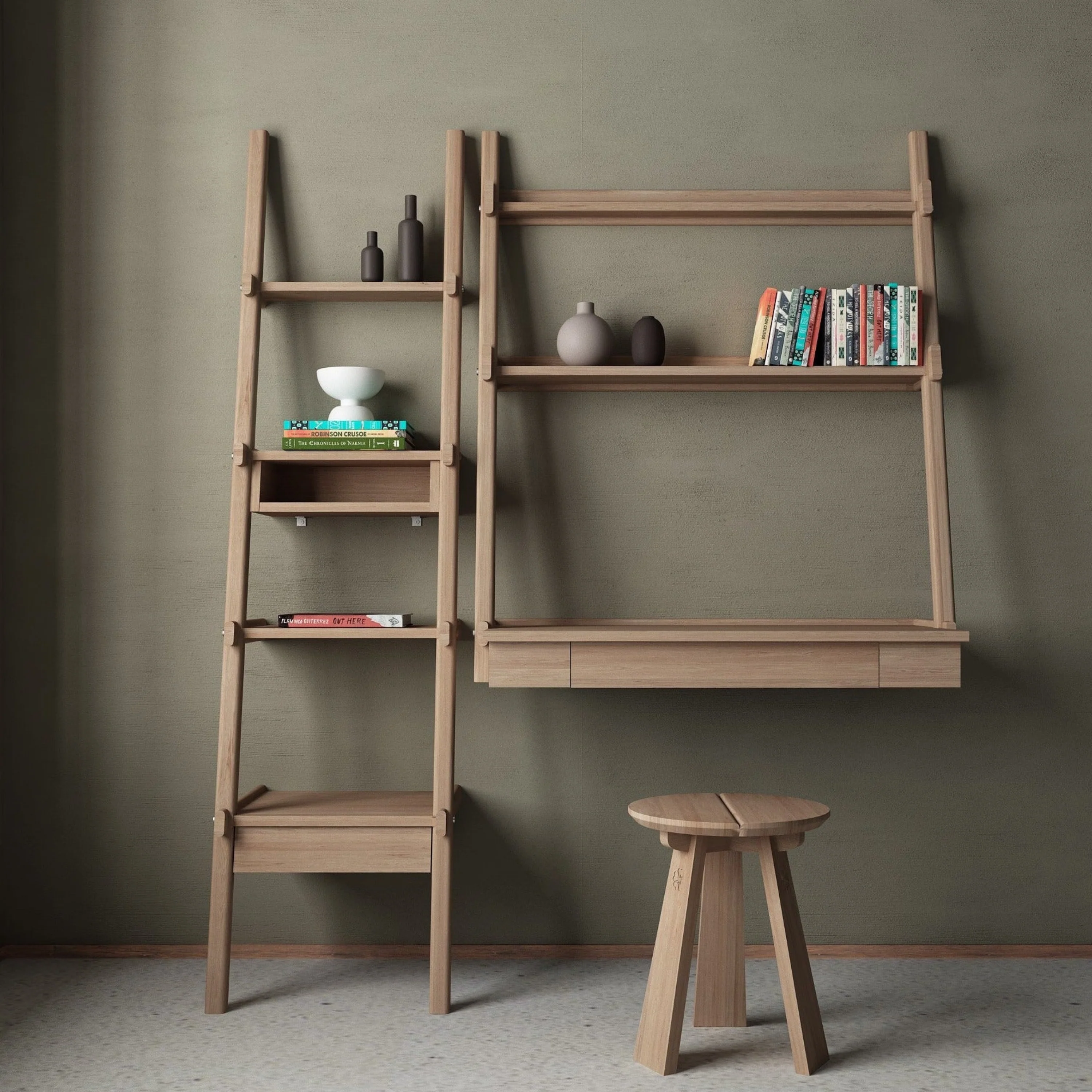 Simply City Hanging Desk - Oak