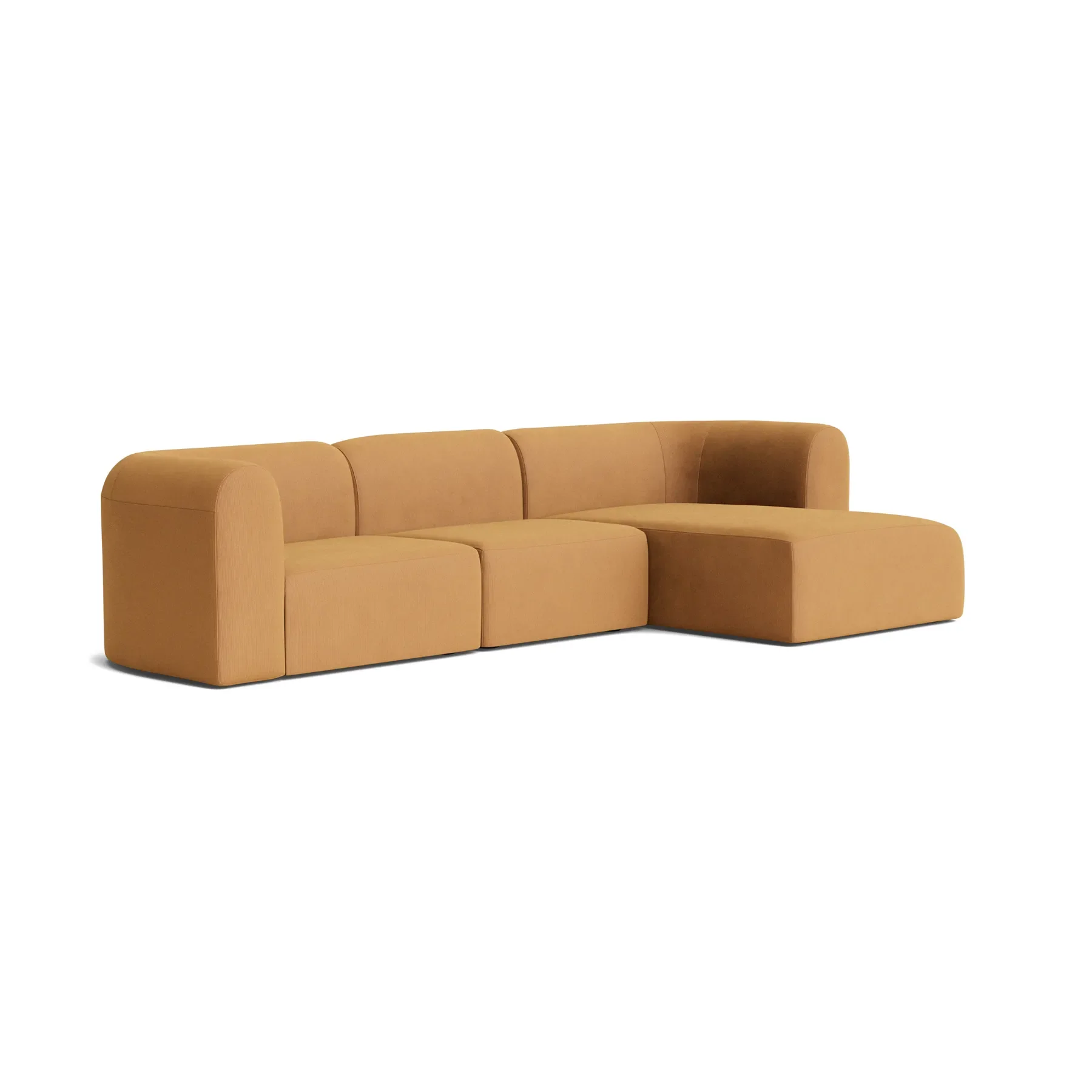 Berg 4 Seater RHF Chaise Sofa - Corduroy Fawn