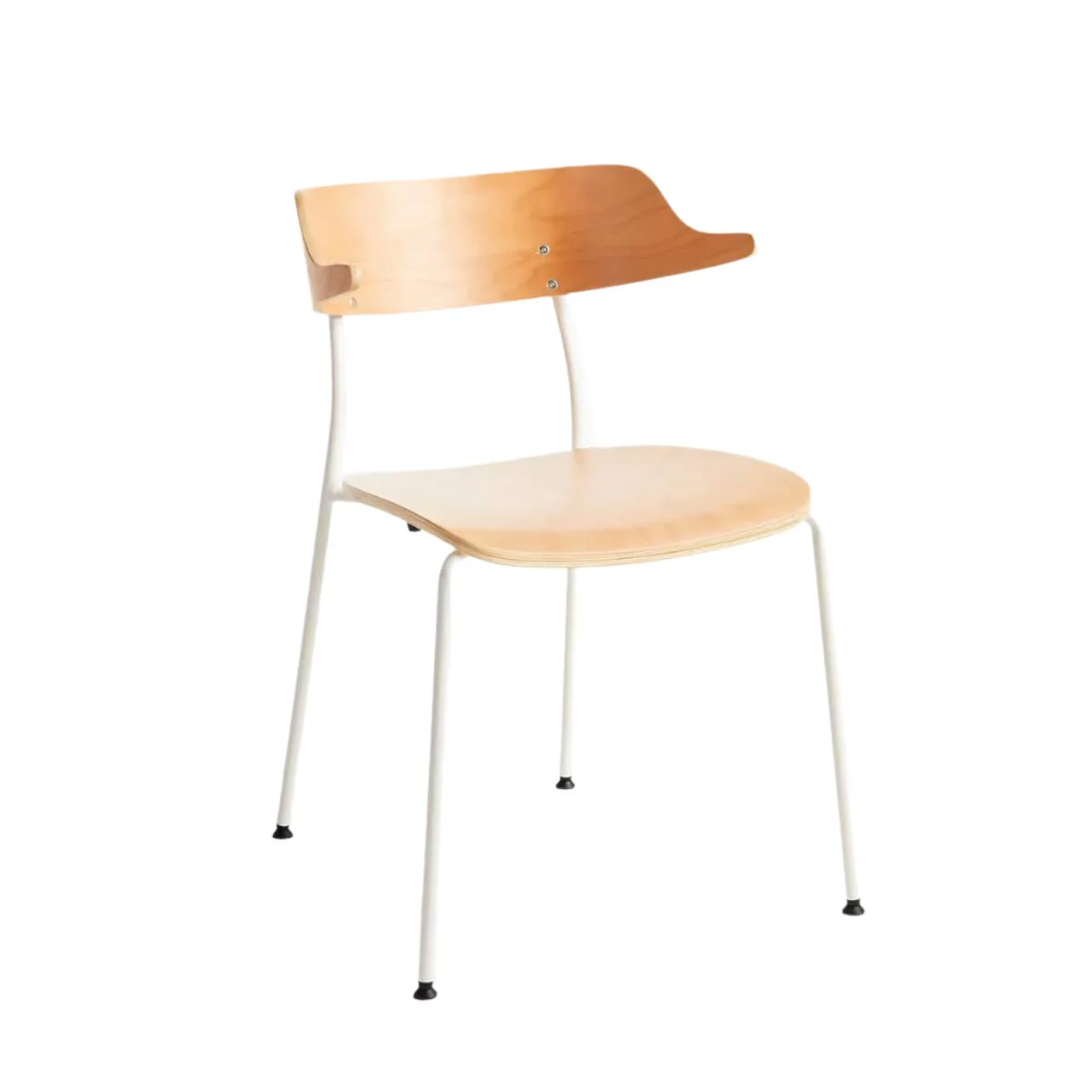 Mou Dining Chair - Beech / White