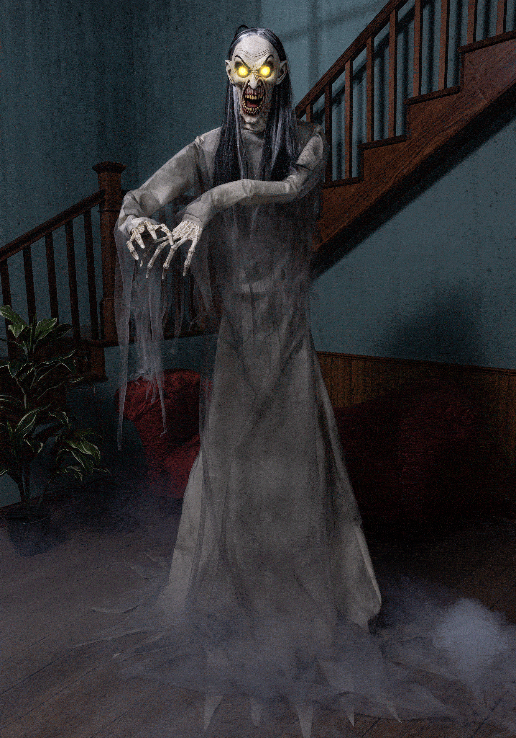 7 Foot Animatronic Wailing Banshee Seasonal Visions International Halloween Decoration
