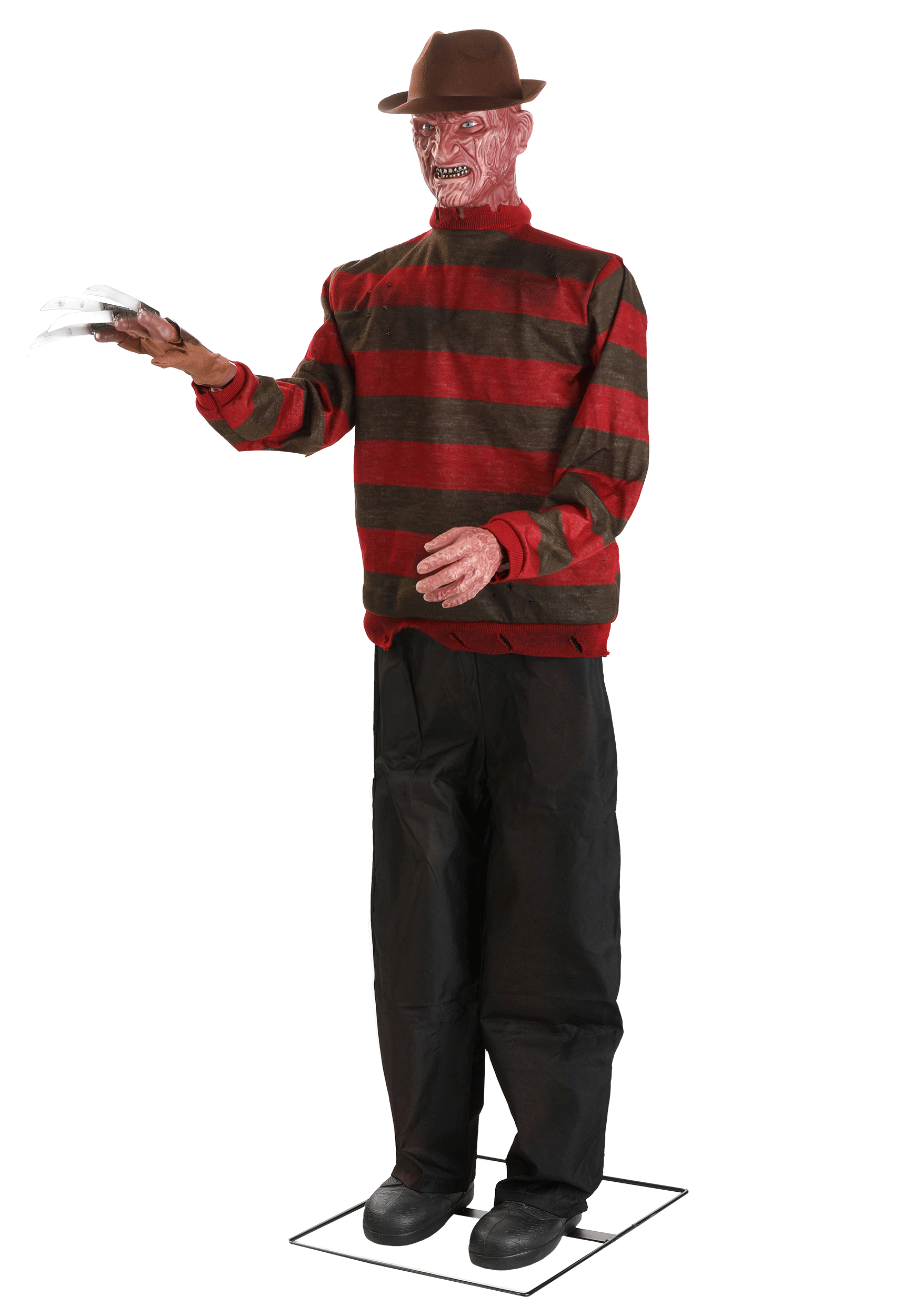 Main Content 6FT Animatronic Nightmare on Elm St. Freddy Krueger Halloween Decoration