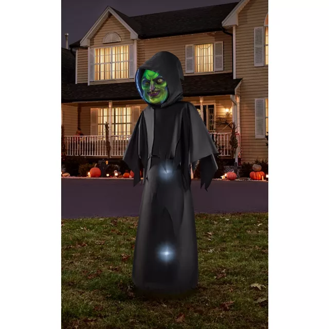 6 Ft. Masked Hooded Figure Light-Up Inflatable Decoration
