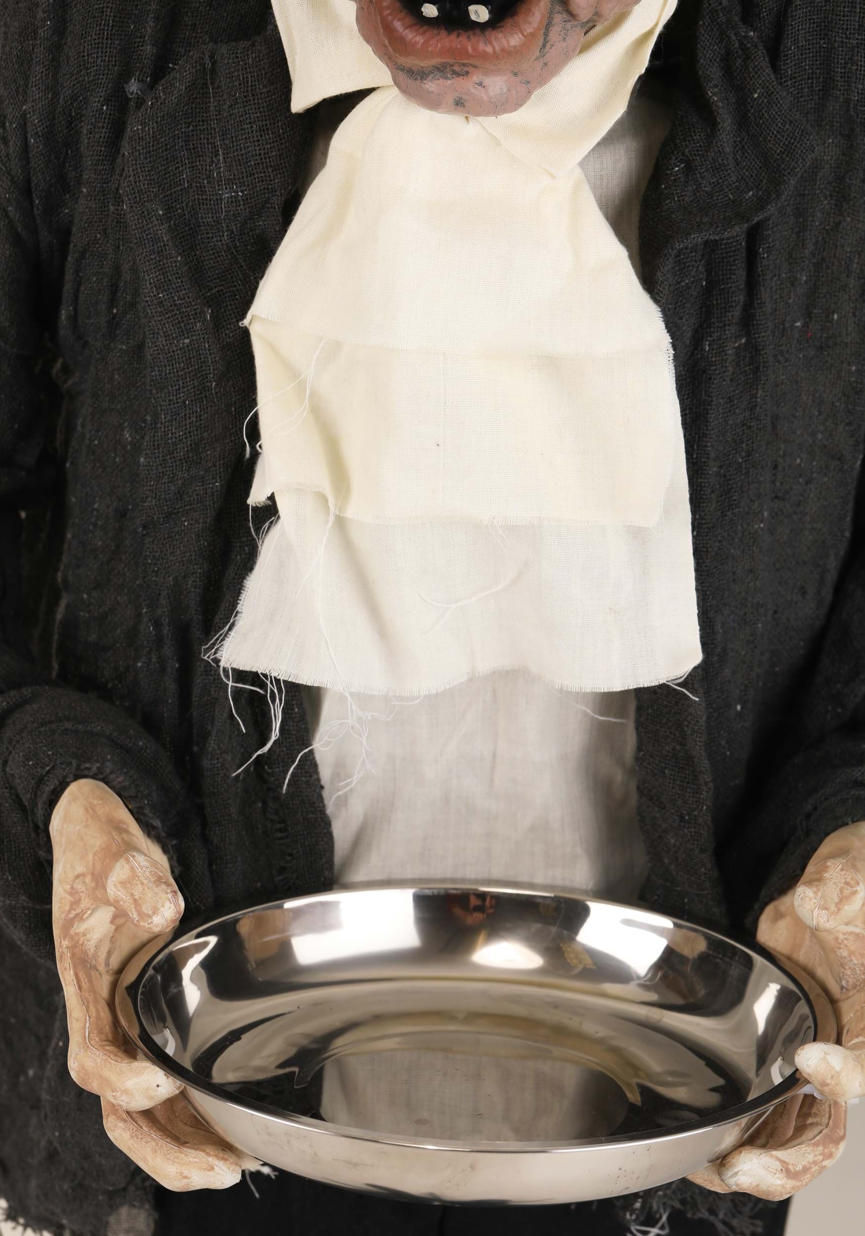 5FT Animated Old Man Butler Greeting Halloween Decoration