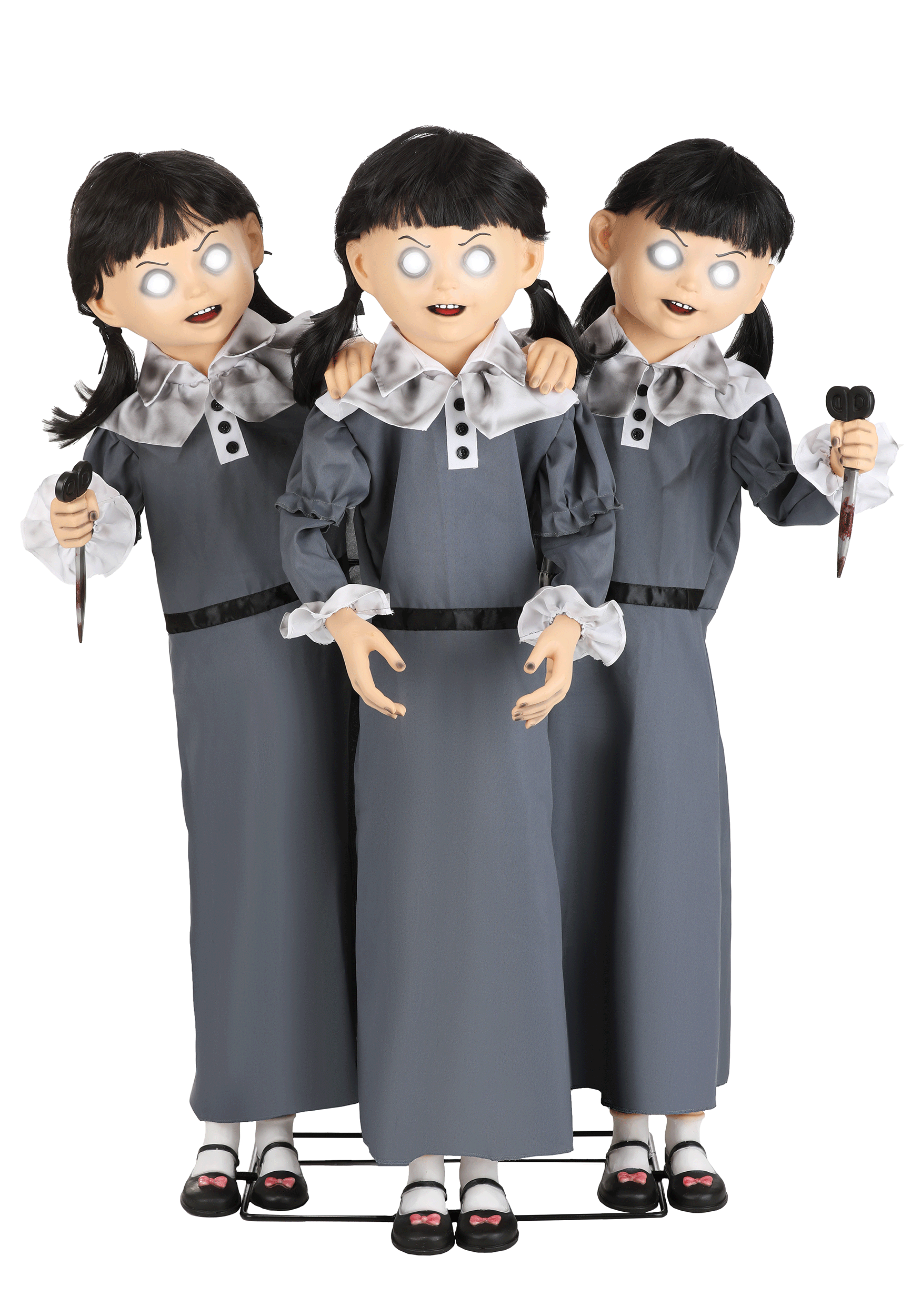 4FT Animated Evil Triplets Halloween Decoration