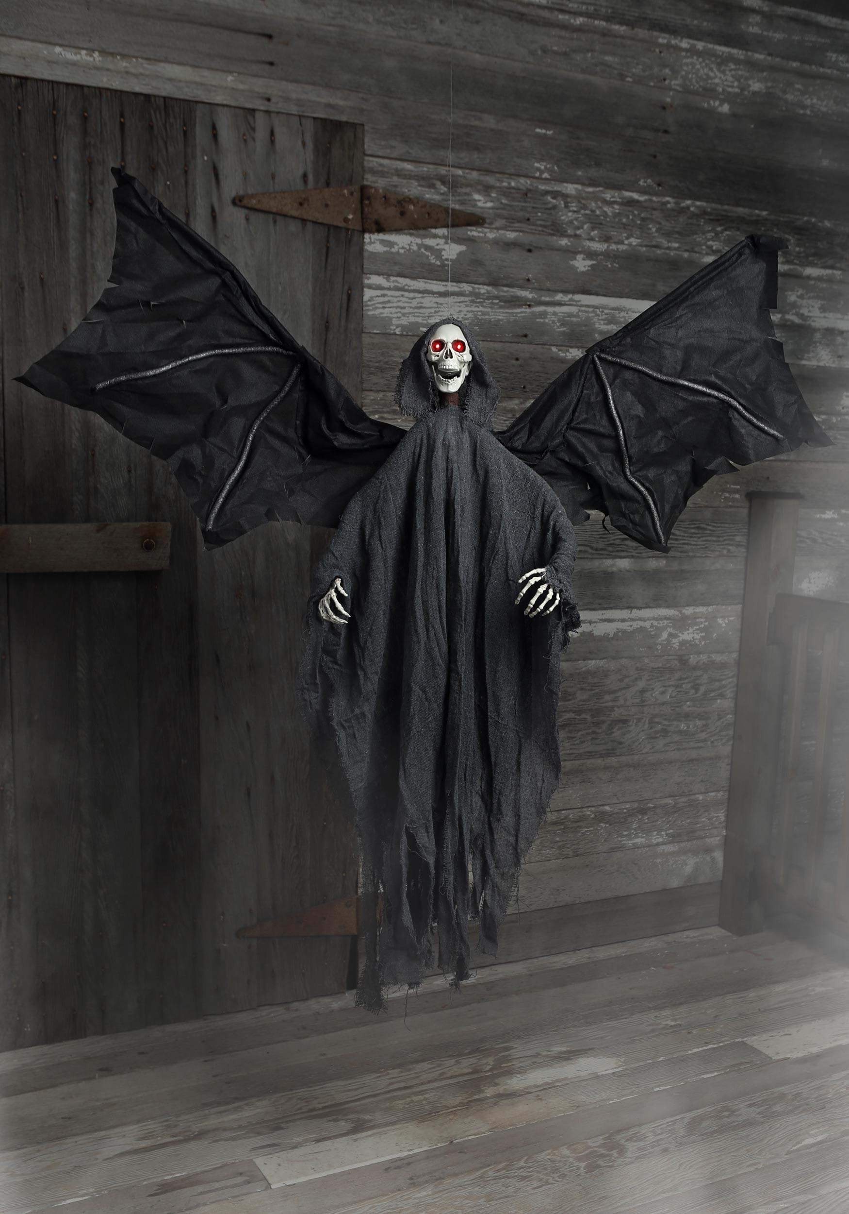3.8FT Animated Flying Grim Reaper Halloween Prop