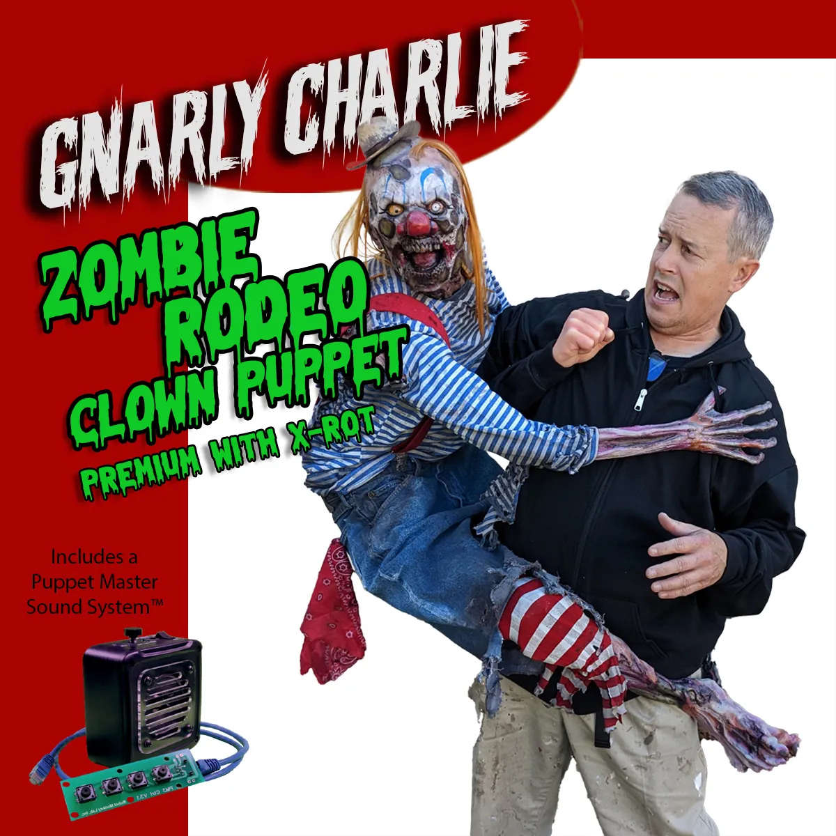 🔥70% off last day🔥Gnarly Charlie | Premium Zombie Puppet | X-Rott Version