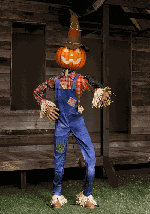 6FT Animatronic Whimsical Scarecrow Halloween Decoration