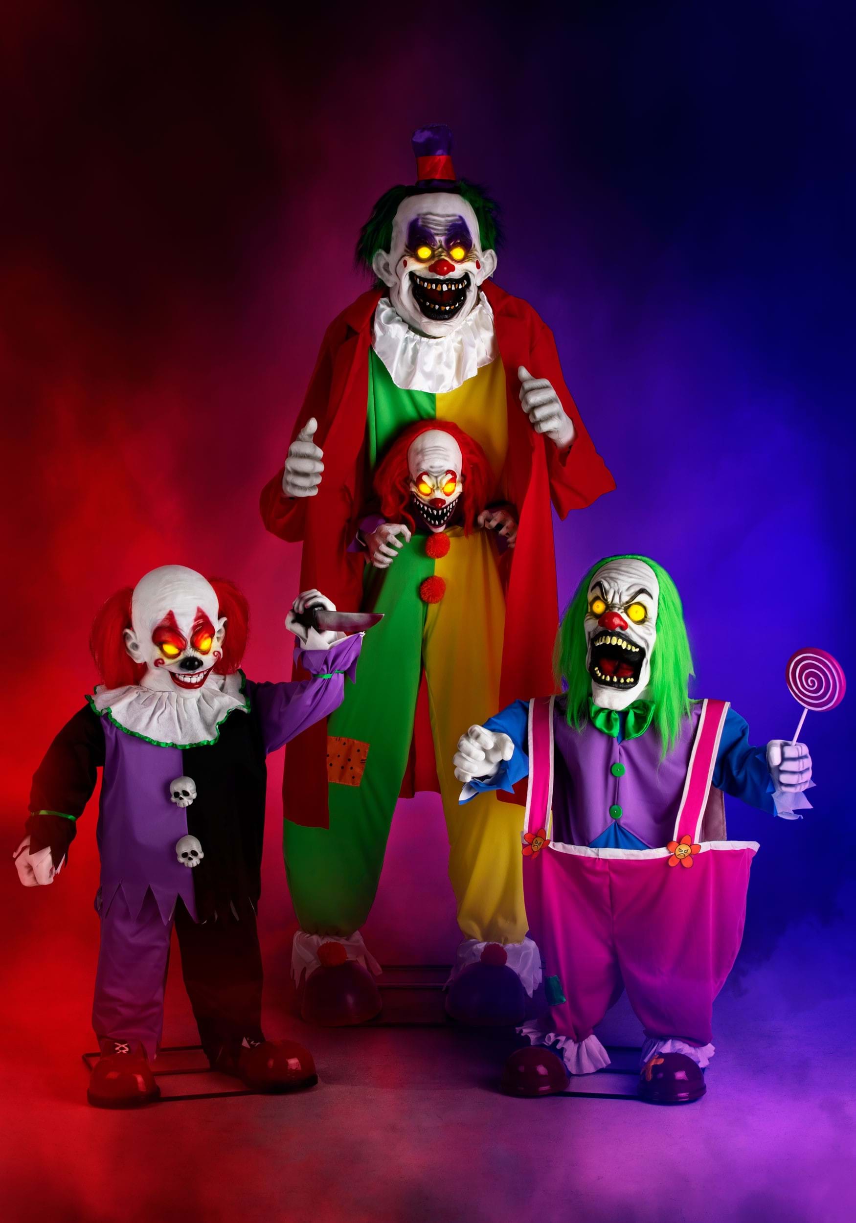 4FT Animatronic Little Killer Clown Halloween Decoration
