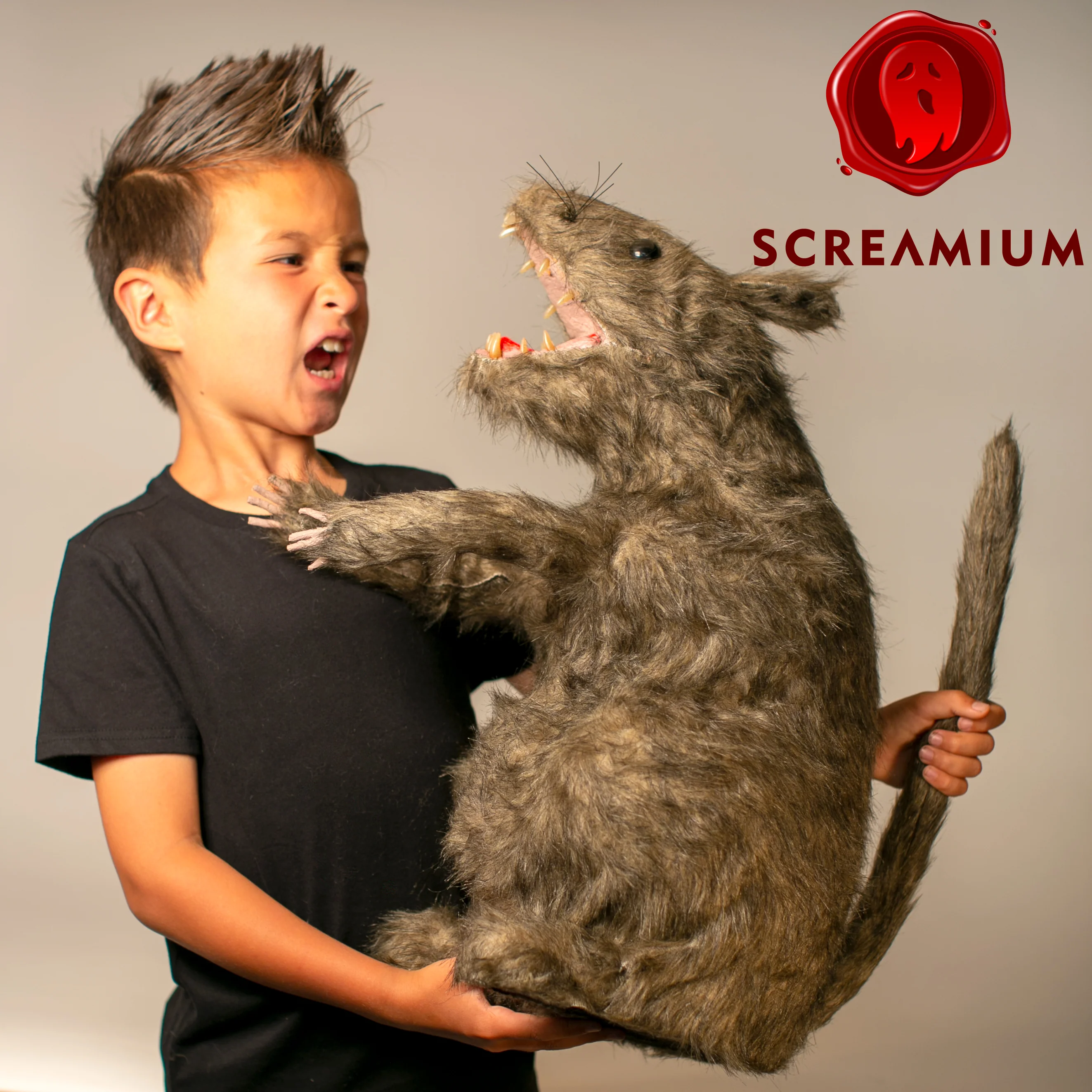 Giant Hairy Rat Prop : 2-Foot-Tall Halloween Decoration