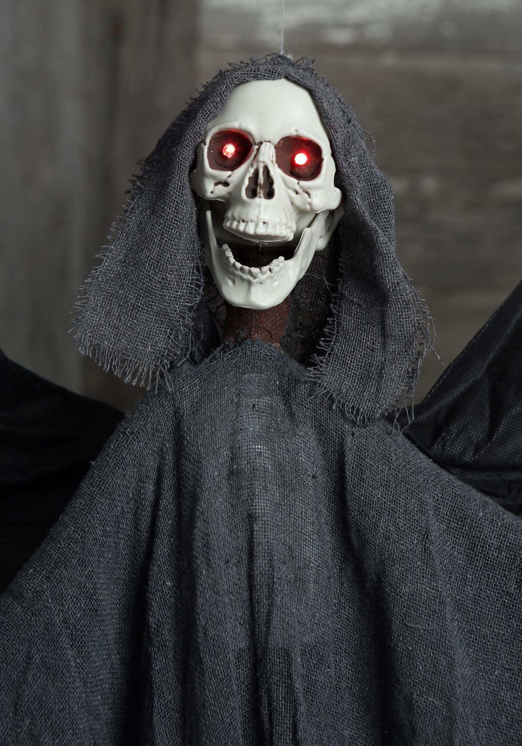 3.8FT Animated Flying Grim Reaper Halloween Prop