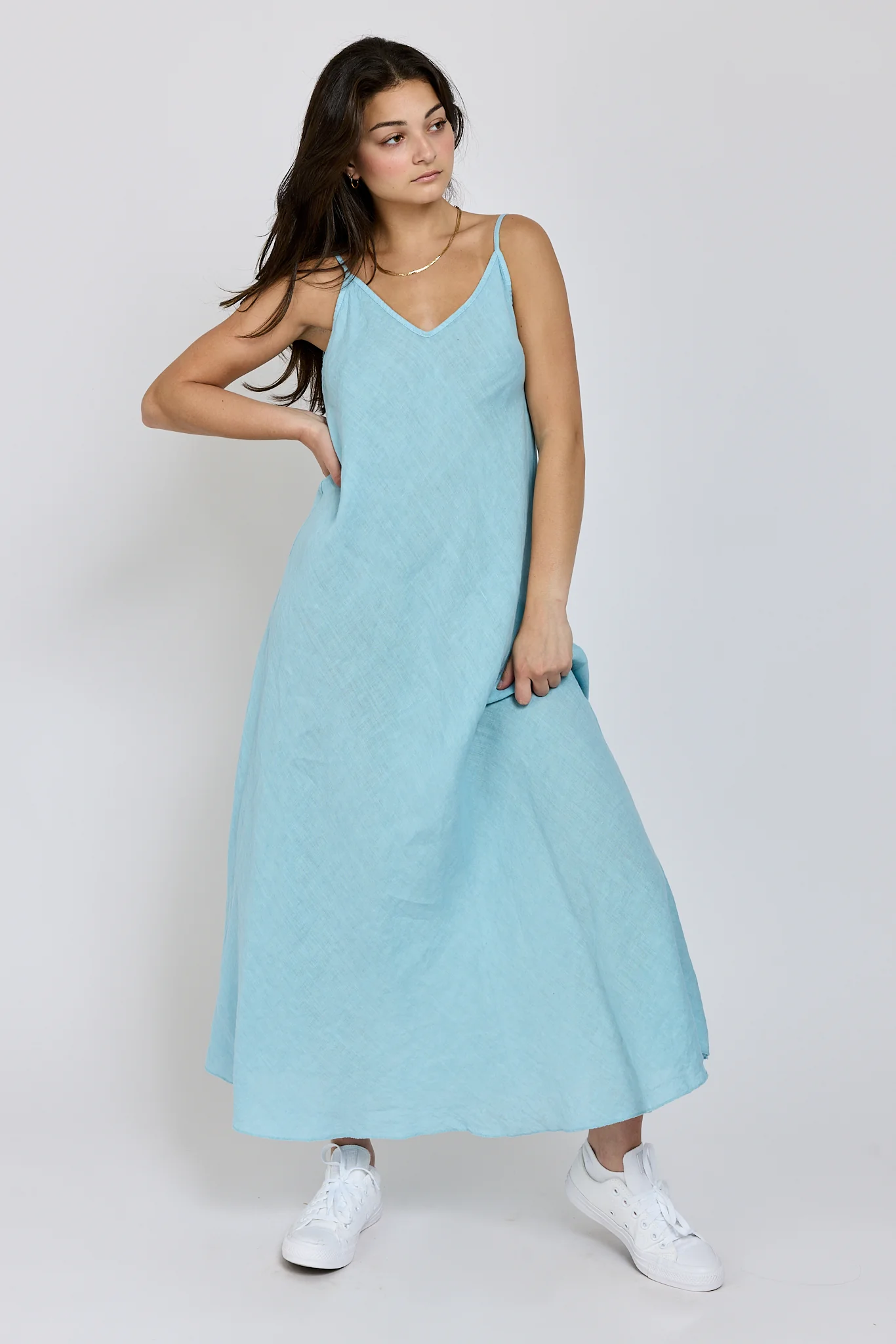 Italian Linen Midi Slipdress