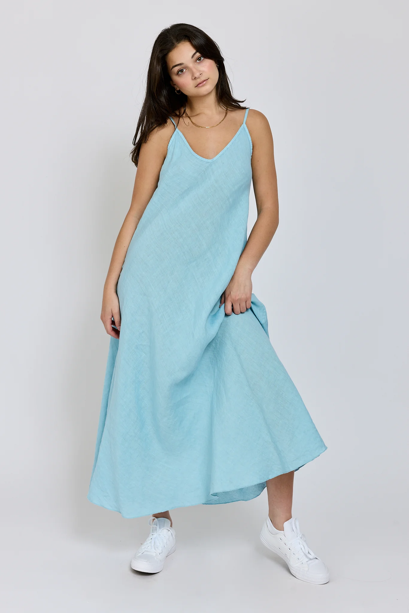Italian Linen Midi Slipdress
