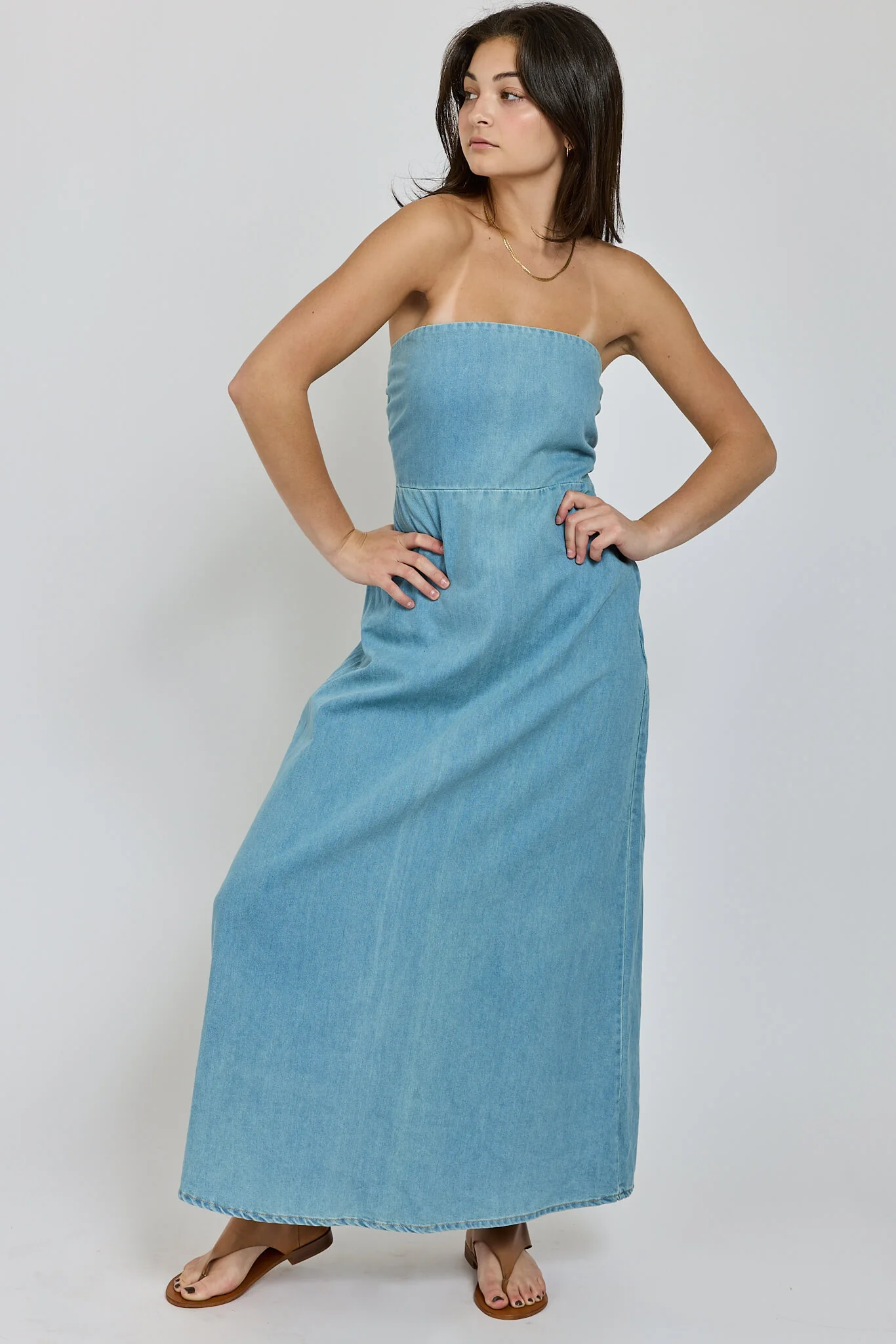 Dazed Denim Midi Dress