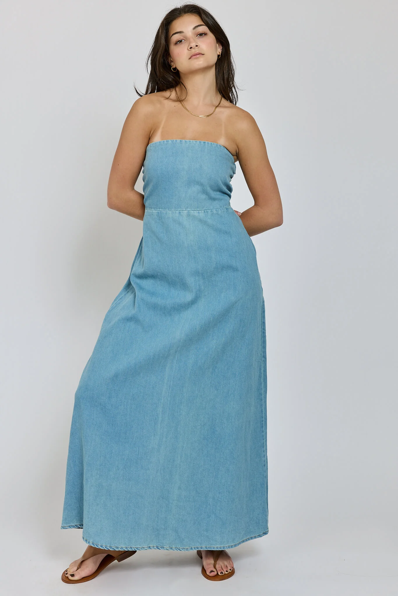 Dazed Denim Midi Dress