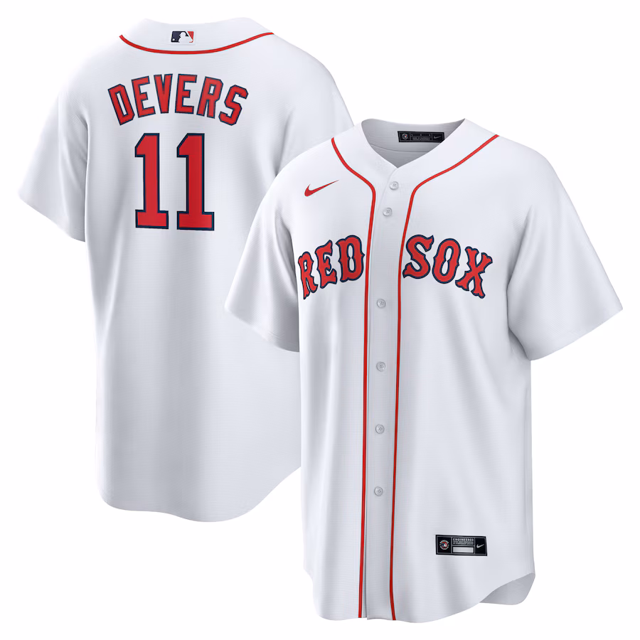 Men's Boston Red Sox Rafael Devers Nike White Home Replica Jersey