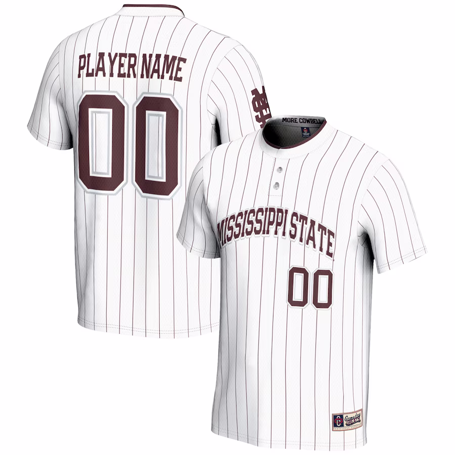 Mississippi State Bulldogs GameDay Greats Youth NIL Pick-A-Player Lightweight Softball Jersey - White