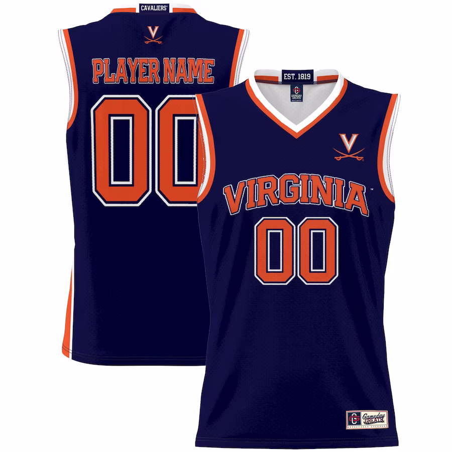 Virginia Cavaliers GameDay Greats Unisex NIL Pick-A-Player Lightweight Women's Basketball Jersey - Navy